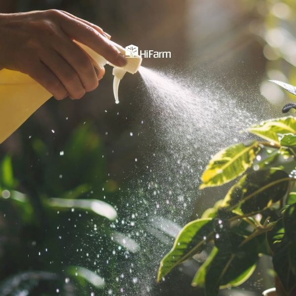 Chỉ phun khi thời tiết thuận lợi, không quá nóng hoặc nhiều gió