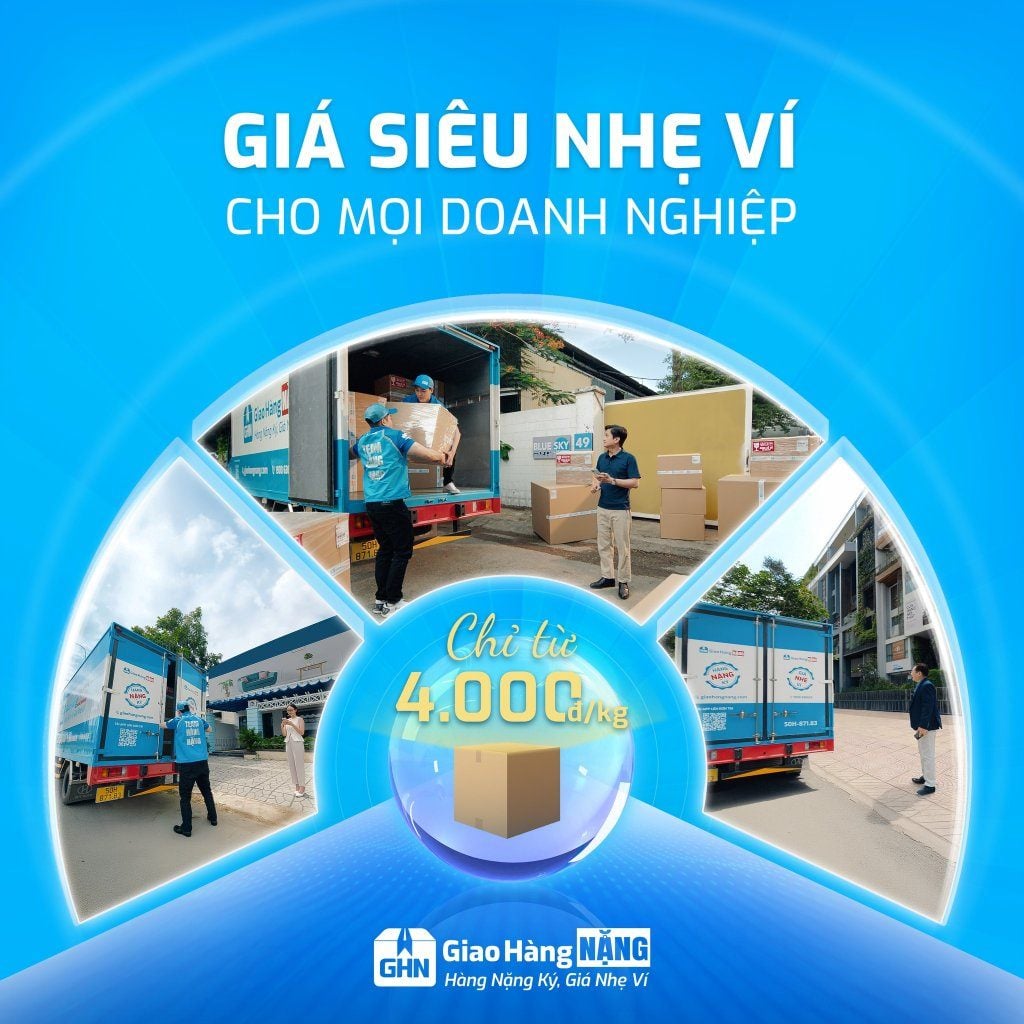 Giao Hàng NẶNG giao đúng người - đúng hẹn với cước phí tiết kiệm
