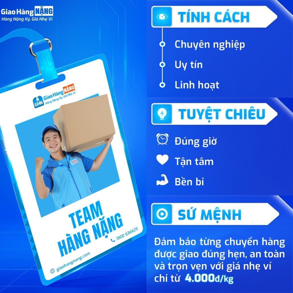 Nhân viên Giao Hàng Nặng tận tâm, chuyên nghiệp