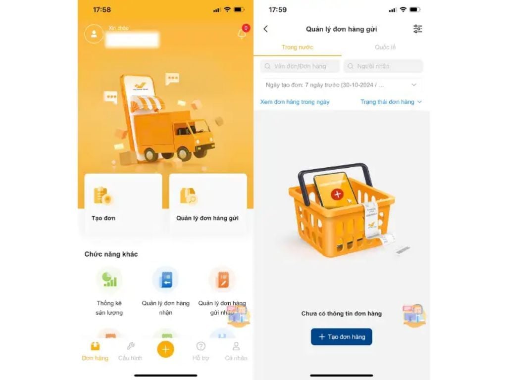 Cách tạo đơn VN Post