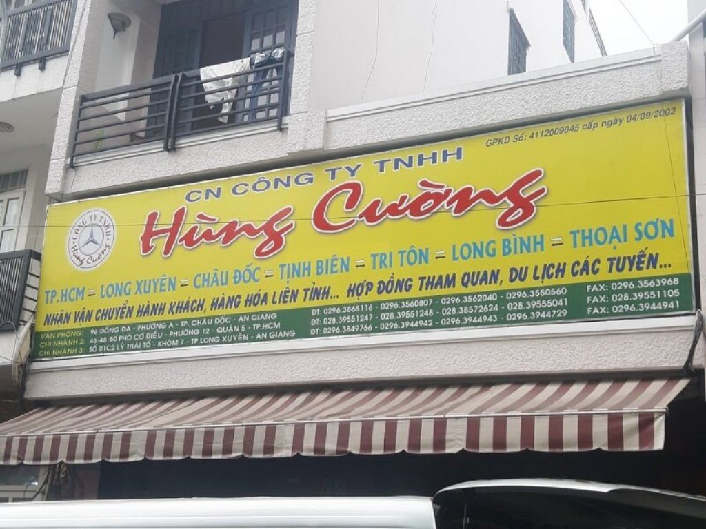 Chành xe Hùng Cường chuyển hàng về An Giang