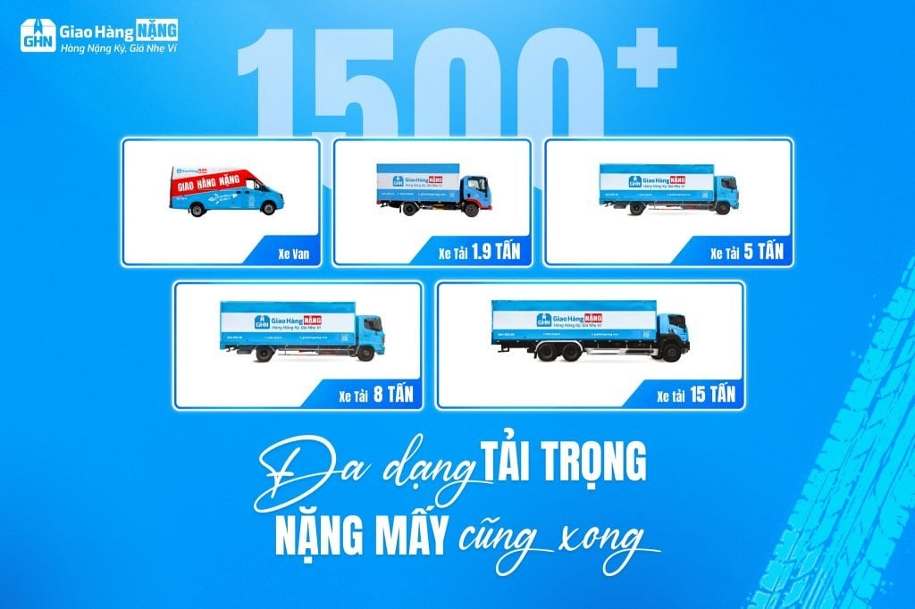 Giao Hàng Nặng với dịch vụ xe tải đa dạng tải trọng