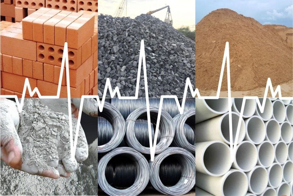 Các loại vật liệu xây dựng phổ biến cần vận chuyển