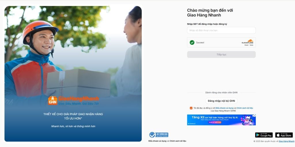 Đăng ký app Giao Hàng Nặng để biết đơn hàng đang ở đâu