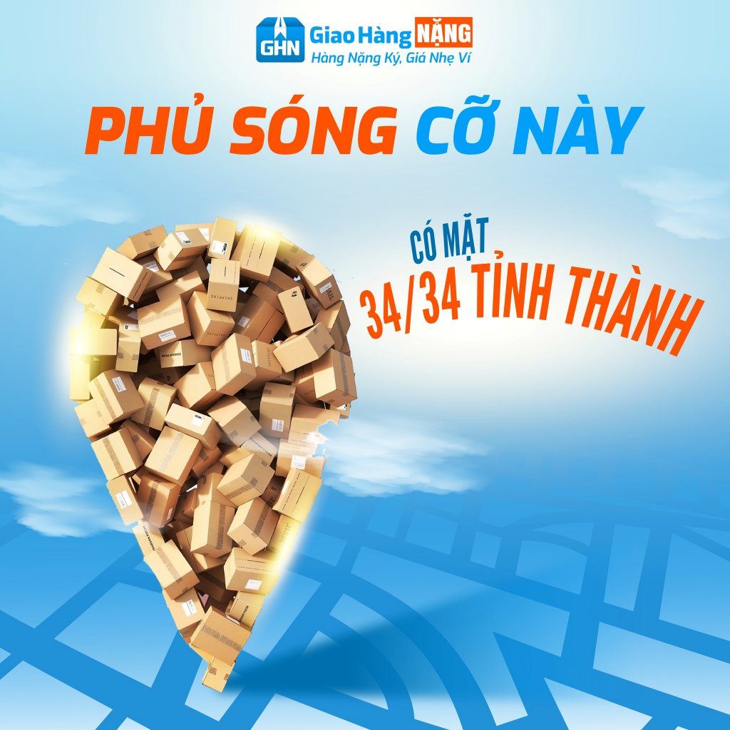 Giao Hàng Nặng với hệ thống bưu cục khắp cả nước