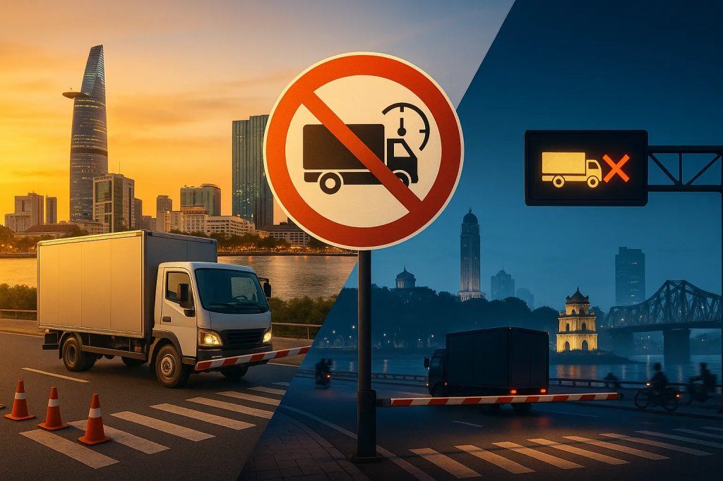 Chủ shop chú ý giờ cấm tải khi thuê xe tải chở hàng Quận 7