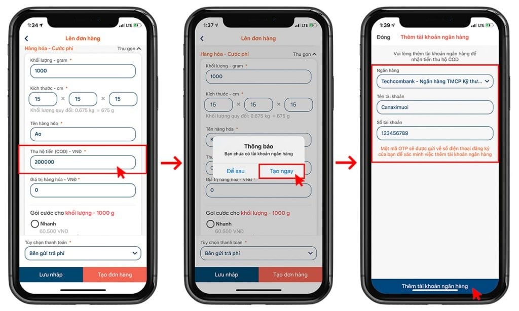 Lên đơn siêu nhanh với app Giao Hàng Nặng