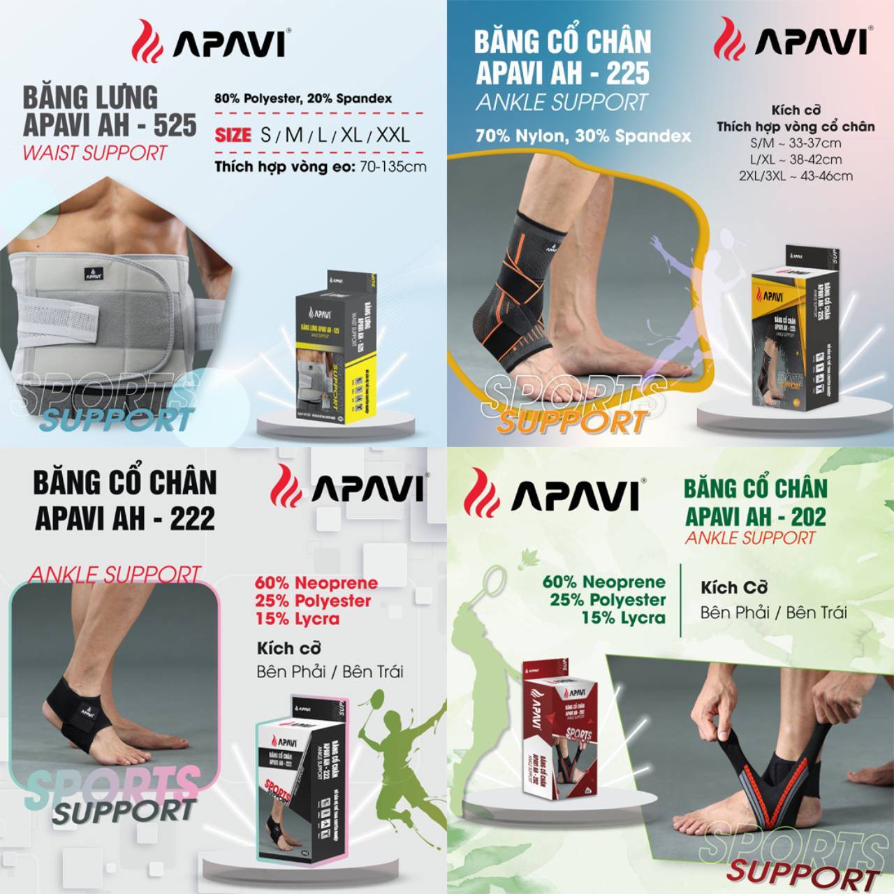 Băng quấn cổ chân chống lật sơ mi