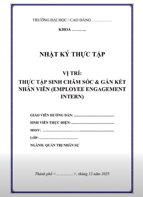 Mẫu báo cáo thực tập tốt nghiệp