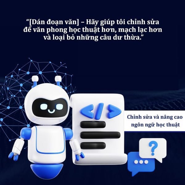 Prompt chỉnh sửa và nâng cao ngôn ngữ học thuật cho bài tiểu luận