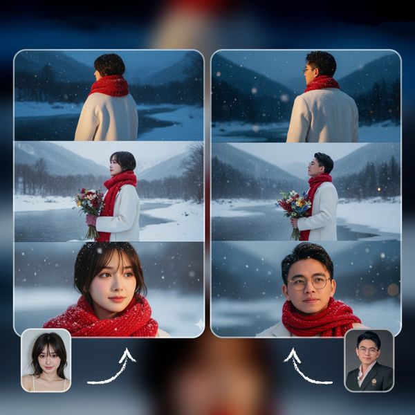 Ảnh mùa đông dưới tuyết bằng ChatGPT được tạo bằng prompt 1