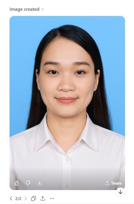 Ảnh thẻ do ChatGPT tạo ra