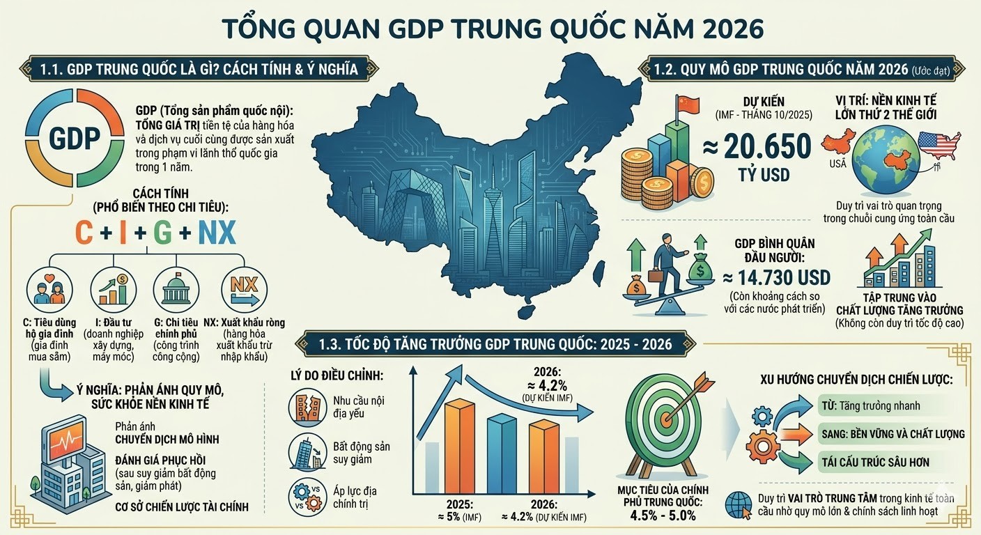 Tổng quan GDP của Trung Quốc năm 2026