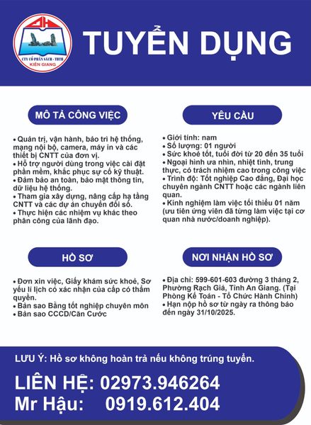 Thông báo tuyển dụng