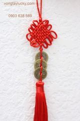 dây treo đồng xu, đồng xu hong thủy đồng xu tam tài, 3 đồng xu, đồng xu âm dương