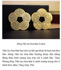 đồng xu hoa mai, đồng xu hoa mai kim tiền
