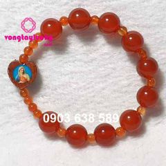vòng tay công giáo, chuỗi mân côi, chuỗi mân côi đá thạch anh, thạch anh đa sắc, vòng phong thủy
