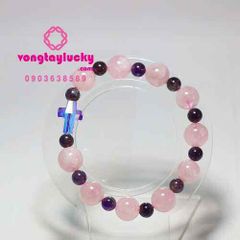 mân côi thạch anh hồng, vòng tay công giáo, quà tặng 8/3