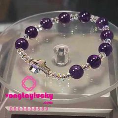 vòng tay thạch anh tím, chuỗi mân côi thạch anh tím, thạch anh tím thiên nhiên, mùa vọng, 5 sự thương