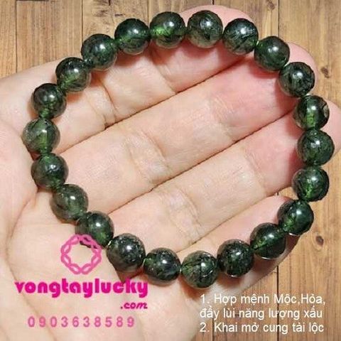 thạch anh tóc đỏ, vòng tay phong thủy, vòng tay may mắn, vòng tay mệnh hỏa