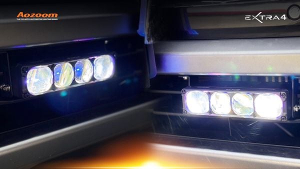 AOZOOM EX4 LED Extra Lights close-up engineering detail.