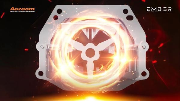 Detail shot of the AOZOOM EMBER cooling system and aluminum heatsink.