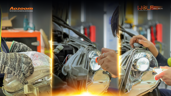 Animation of thread-shaft projector installation process.