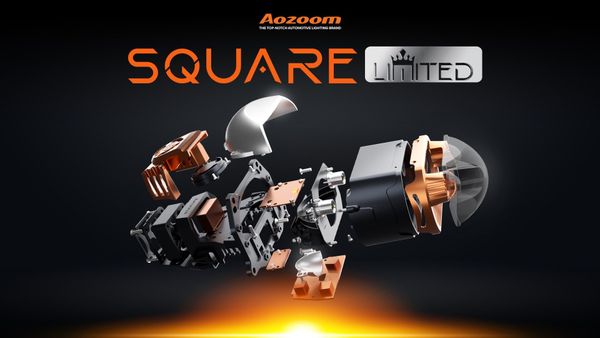 AOZOOM SQUARE LIMITED 95W dual laser technology diagram.