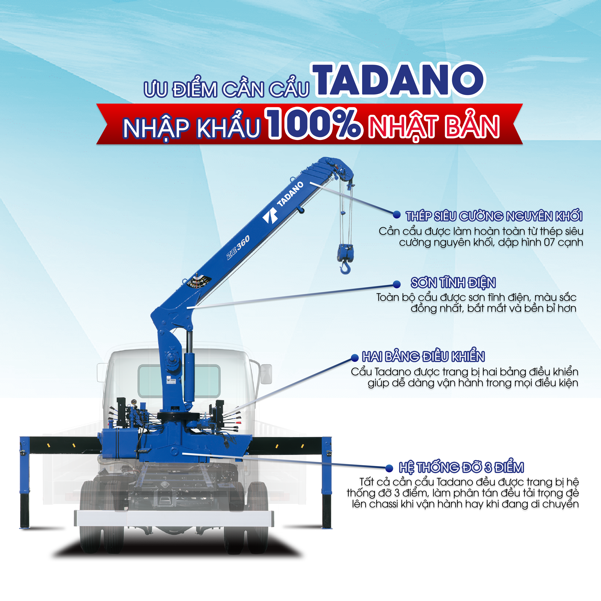 Ưu điểm cần cẩu Tadano