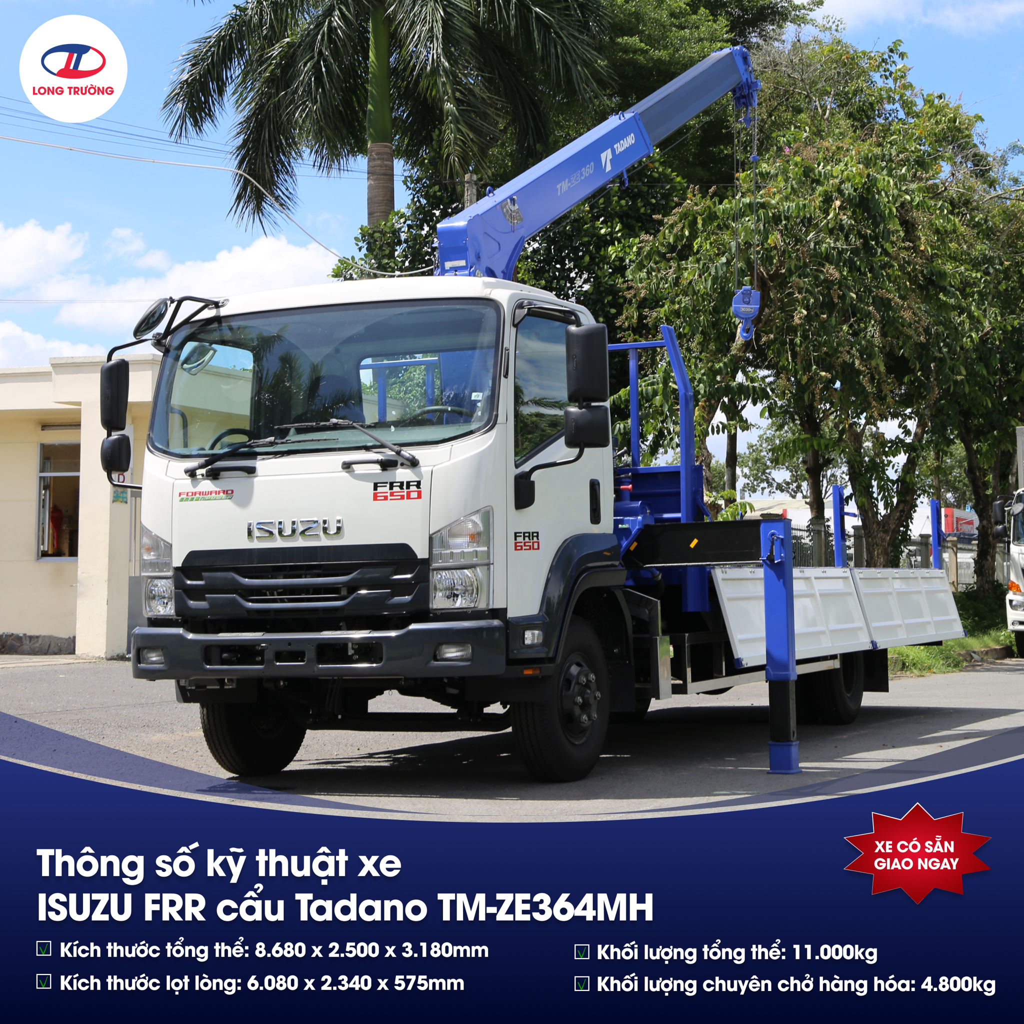 CTKM xe tải cẩu Tadano