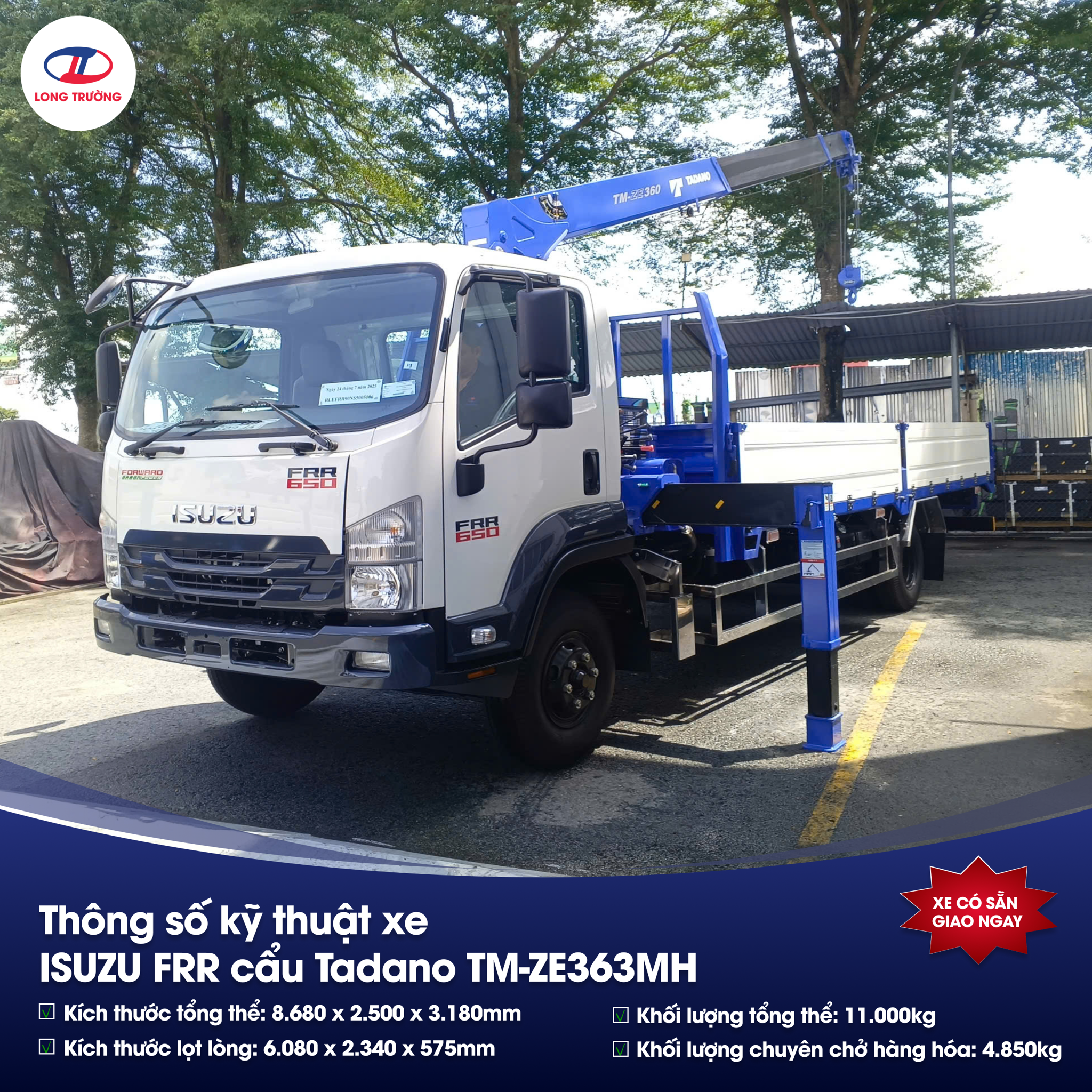 CTKM xe tải cẩu Tadano