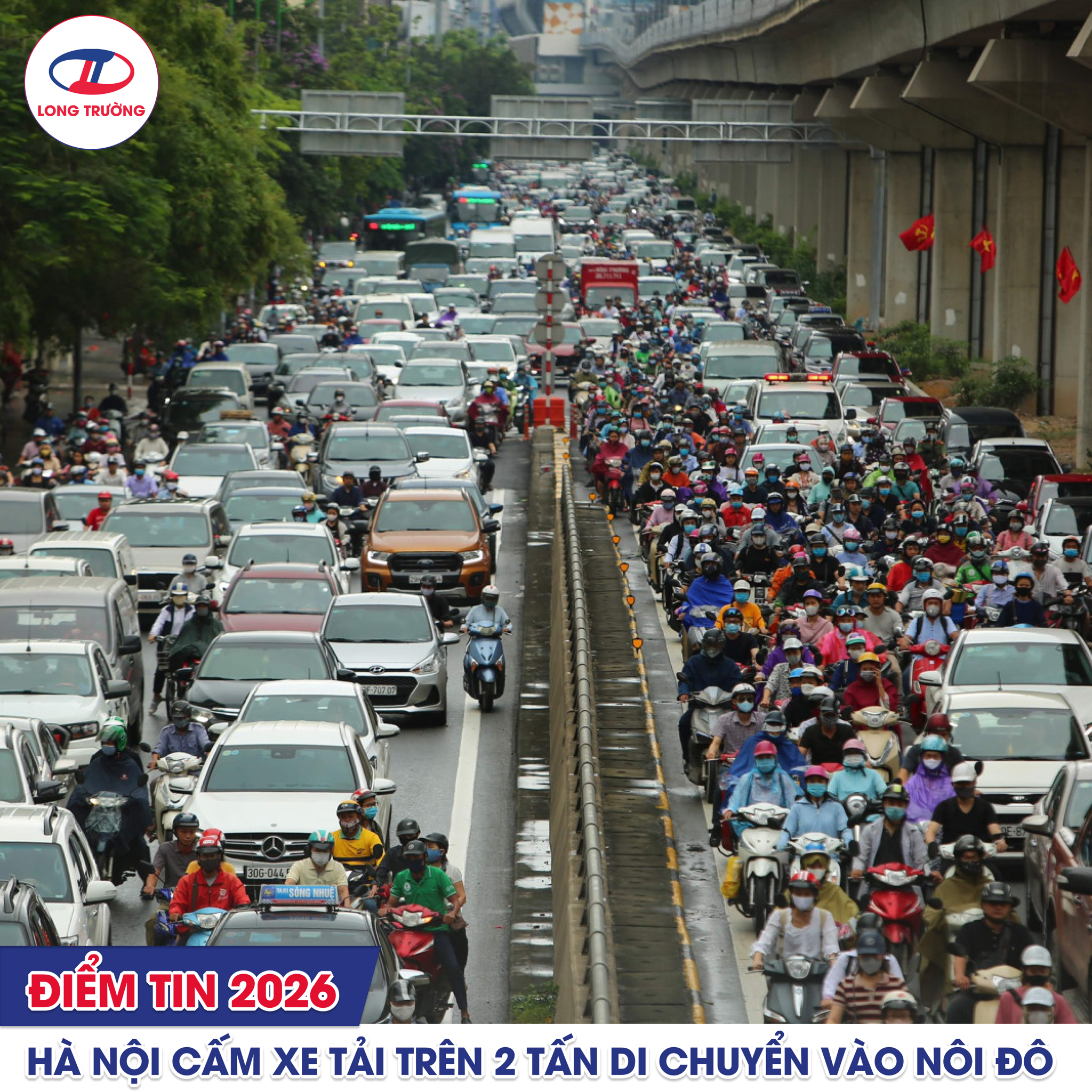 Hà Nội cấm xe tải trên 2 tấn