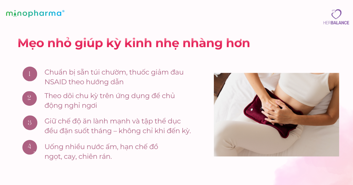 Những cách hạn chế đau bụng khi tới kỳ kinh nguyệt