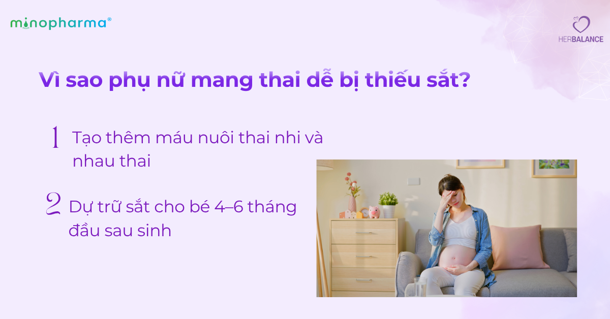 Thiếu máu thiếu sắt ở phụ nữ mang thai: Nguyên nhân, dấu hiệu và cách phòng ngừa
