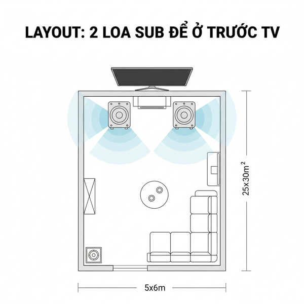 Cách Bố Trí Loa Karaoke Chuẩn: Vị Trí Treo Loa Full & Đặt Loa Sub