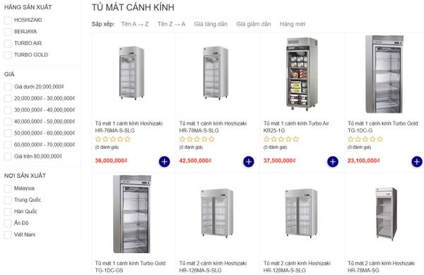Tủ Mát Đứng Cánh Kính