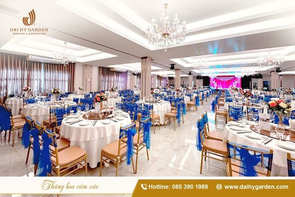 Không gian sang trọng của tiệc tất niên 600 khách tại Đại Hỷ Garden