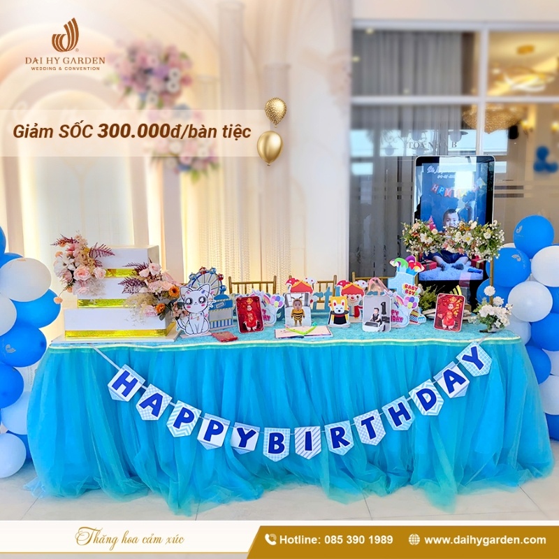 Ưu đãi sinh nhật - tặng 300.000Đ cho mỗi bàn tiệc tại Đại Hỷ Garden