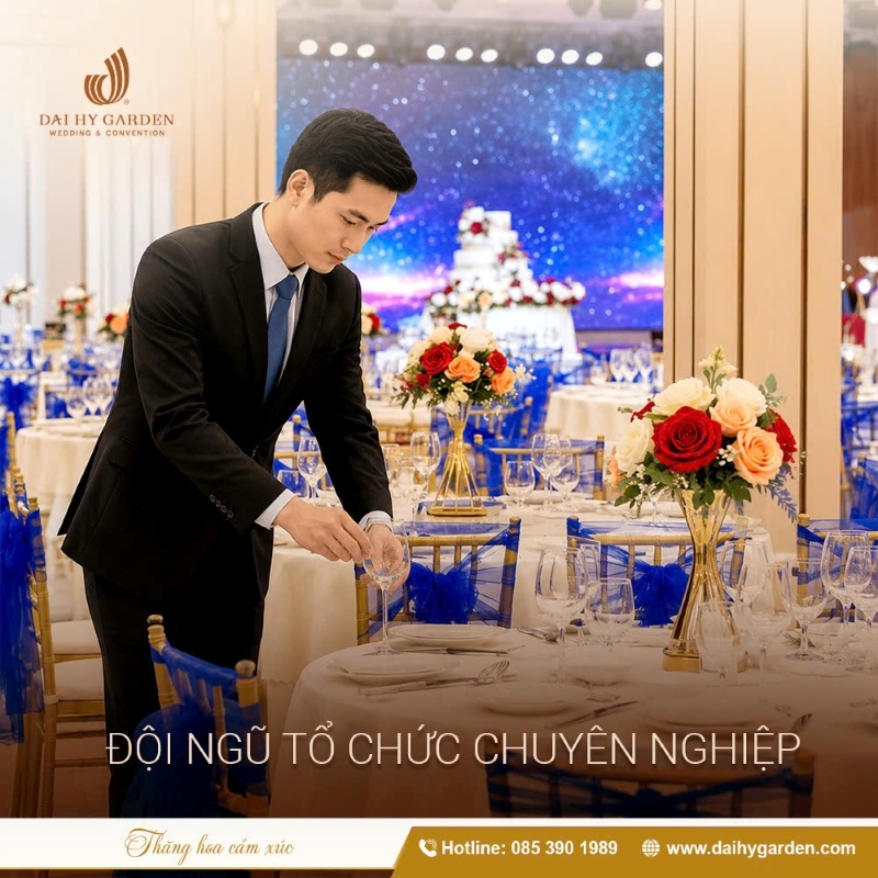 Đội ngũ tổ chức tiệc tốt nghiệp chuyên nghiệp tại Đại Hỷ Garden