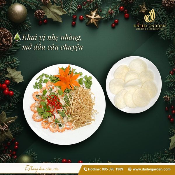 Gỏi khoai môn tôm thịt - Món khai vị tiệc tất niên