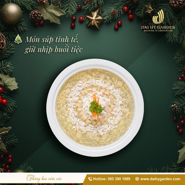 Súp măng tây cua - món súp cho tiệc tất niên