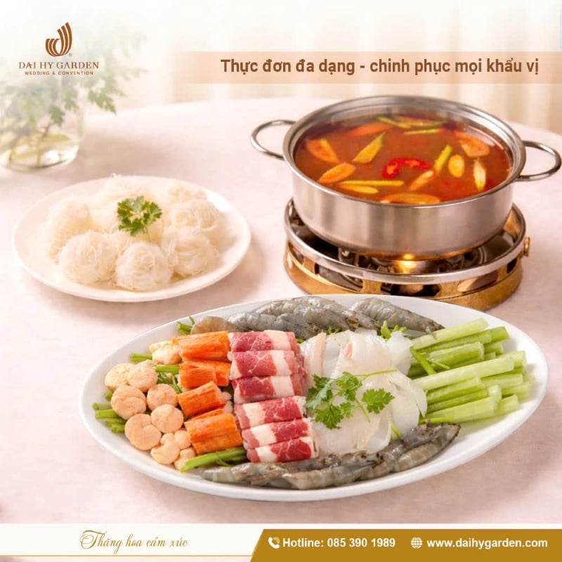 Thực đơn tiệc công ty tại Đại Hỷ Garden