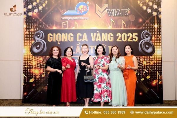 Khu vực backdrop tiệc tất niên