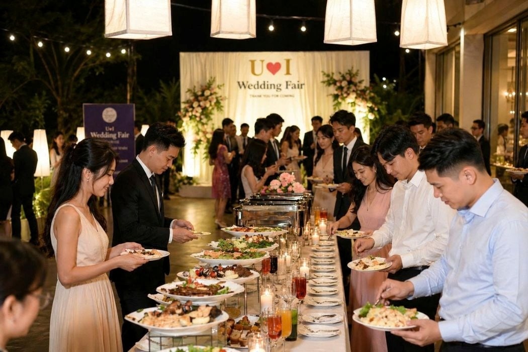 Tiệc Buffet Tasting tại sự kiện Wedding Fair 2026 𝐔 ♥ 𝐈