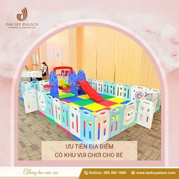 Ưu tiên địa điểm tổ chức tiệc sinh nhật có khu vui chơi cho bé