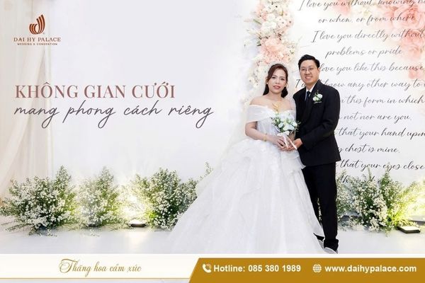 Gói trang trí hoa tươi tiệc cưới tại Đại Hỷ Palace