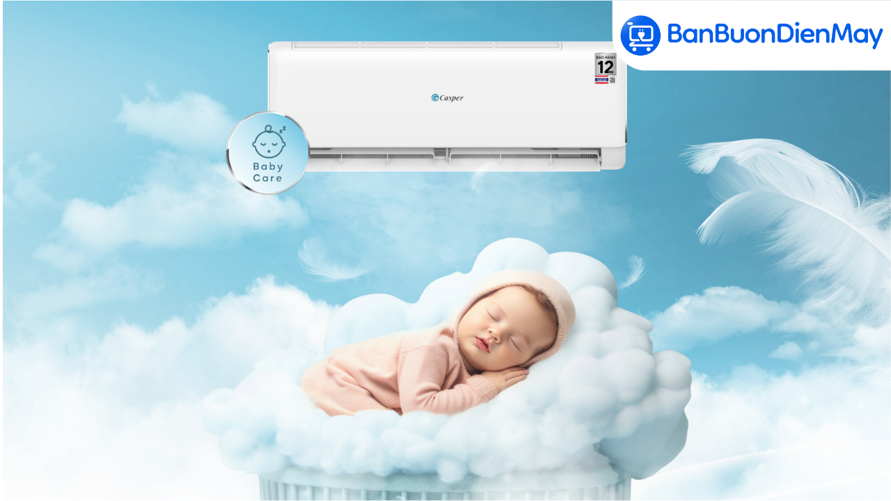 Điều hòa Casper 12000btu 1 chiều JC-12IU36 trang bị chế độ&nbsp;BabyCare