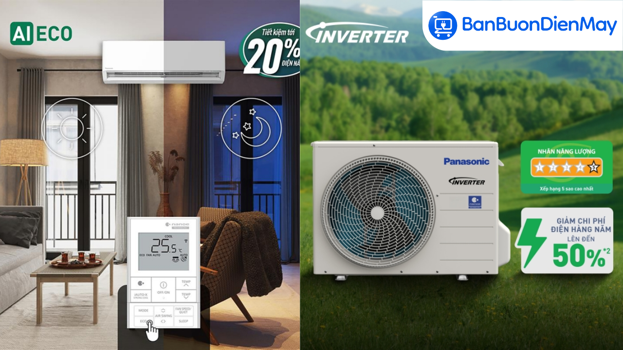 công nghệ inverter và Eco + A.I