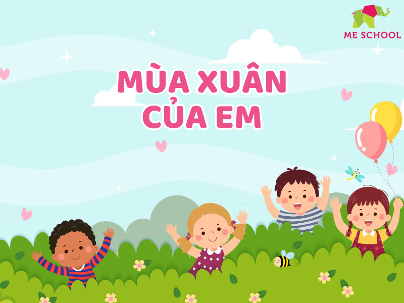 Trẻ mầm non vui chơi giữa thiên nhiên trong bài hát Mùa xuân của em