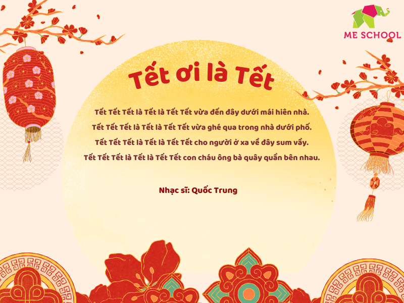Không khí Tết truyền thống trong bài hát Tết ơi là Tết dành cho trẻ mầm non